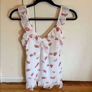 White Watermelon Summer Dress